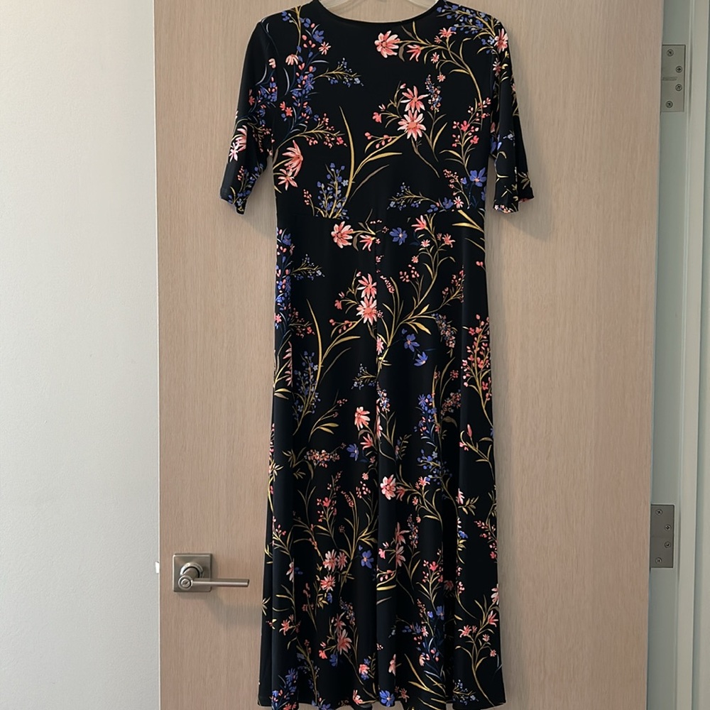 MSK maxi dress. New! Black, pink, blue, floral. Size S - Picture 7 of 10